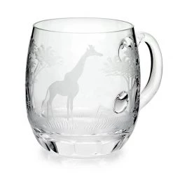 Queen Lace Crystal Beer Mug, African Wildlife -Tabletop Shop unnamed file 2200