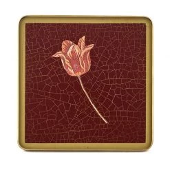 Scully & Scully Tulips Burgundy Glass Coasters -Tabletop Shop unnamed file 2201