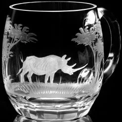 Queen Lace Crystal Beer Mug, African Wildlife -Tabletop Shop unnamed file 2202