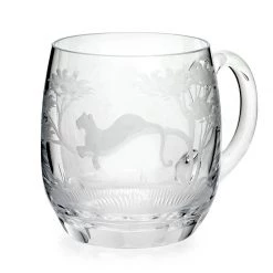 Queen Lace Crystal Beer Mug, African Wildlife -Tabletop Shop unnamed file 2204