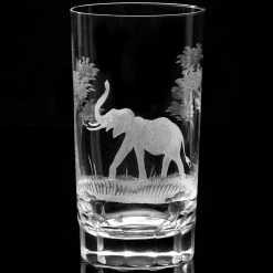 Queen Lace Crystal Highball, African Wildlife