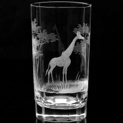 Queen Lace Crystal Highball, African Wildlife -Tabletop Shop unnamed file 2257