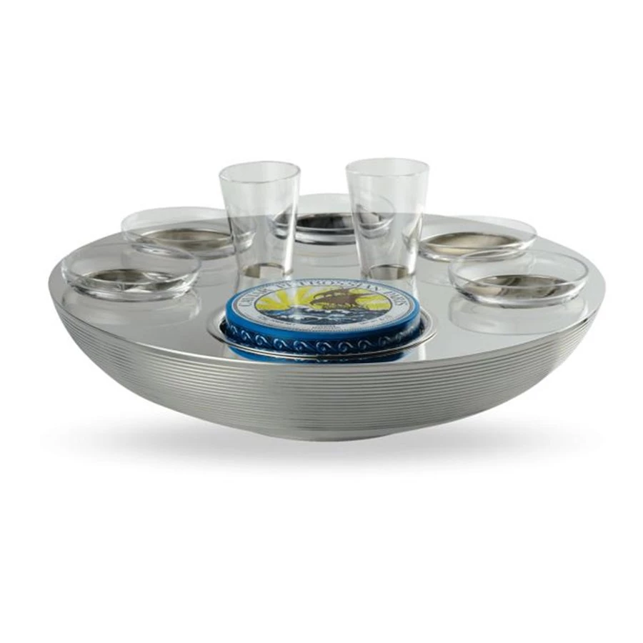 Ercuis Transat Silverplated Caviar & Vodka Set For 2 3 Ercuis Transat Silverplated Caviar & Vodka Set For 2