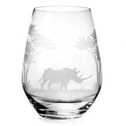 Queen Lace Crystal Stemless Wine Glass, African Wildlife -Tabletop Shop unnamed file 2335