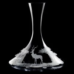Queen Lace Crystal Burgundy Wine Decanter With Kudu