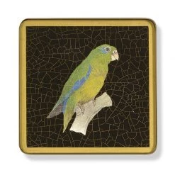 Scully & Scully Parrot Square Glass Coasters -Tabletop Shop unnamed file 2388