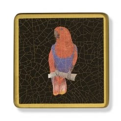 Scully & Scully Parrot Square Glass Coasters -Tabletop Shop unnamed file 2389