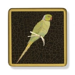 Scully & Scully Parrot Square Glass Coasters -Tabletop Shop unnamed file 2390