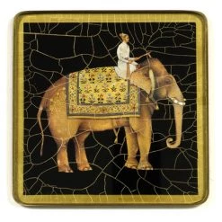 Scully & Scully Indian Elephant Square Glass Coasters -Tabletop Shop unnamed file 2396