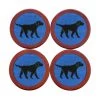 Scully & Scully Black Labrador Needlepoint Coaster Set