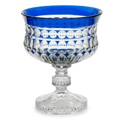 Scully & Scully Scully And Scully Luxury Crystal Footed Fruit Bowl, Blue
