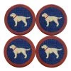 Scully & Scully Yellow Labrador Needlepoint Coaster Set -Tabletop Shop unnamed file 2406