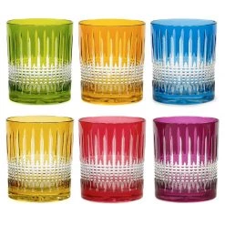 Scully & Scully Scully And Scully Luxury Crystal Colored Glasses, Set Of Six