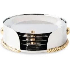 Juliska Periton Stainless Steel Coaster Set