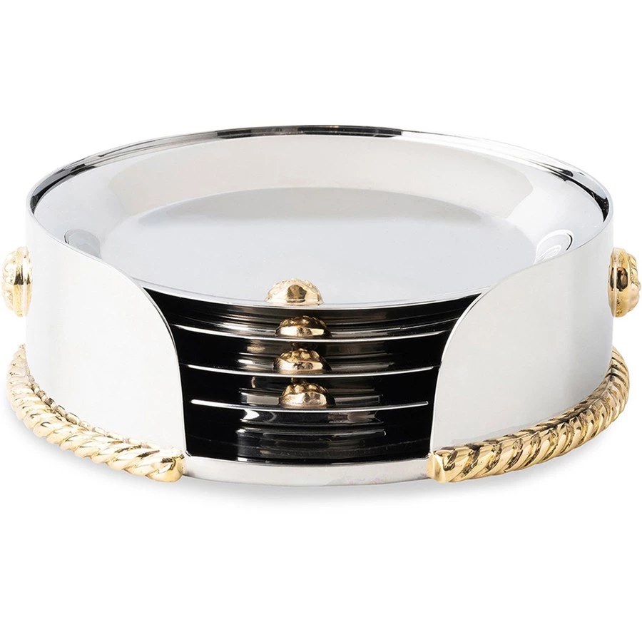 Juliska Periton Stainless Steel Coaster Set 3 Juliska Periton Stainless Steel Coaster Set