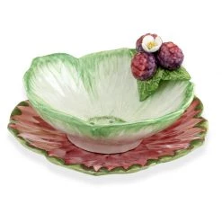 Scully & Scully Ceramic Berry Bowl And Plate