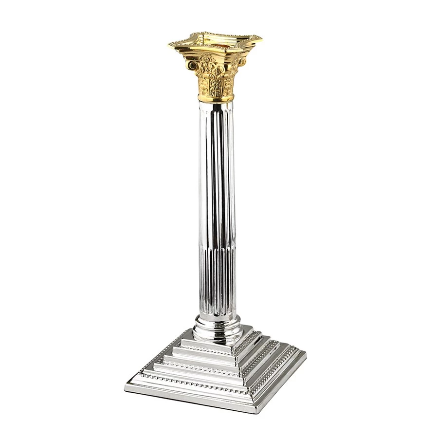 Scully & Scully Sterling Silver Corinthian Candlestick 4 Scully & Scully Sterling Silver Corinthian Candlestick - Image 2