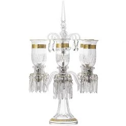 St. Louis Thistle Gold Five Arm Candelabra