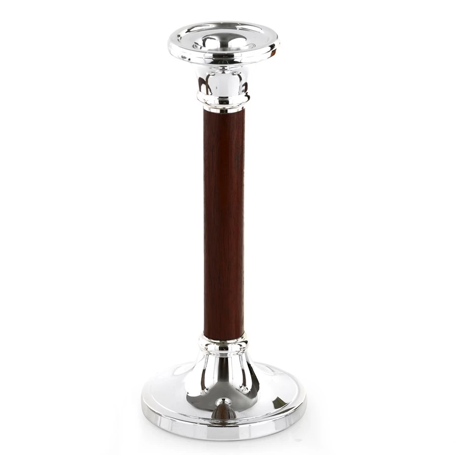 Scully & Scully Sterling Silver & Mahogany Candlesticks 5 Scully & Scully Sterling Silver & Mahogany Candlesticks - Image 3