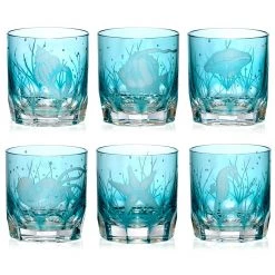 Scully & Scully Varga Double Old Fashioneds, Turquoise Pacifica