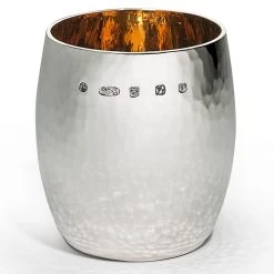 Scully & Scully Sterling Silver Extra Heavy Hammered Barrel Beaker
