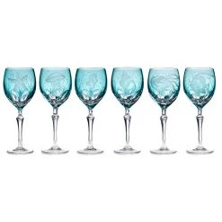 Varga Wine Glasses, Turquoise Pacifica -Tabletop Shop unnamed file 2943