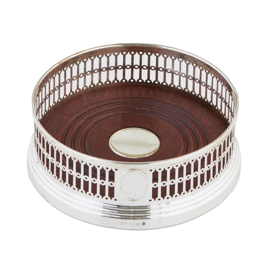 Scully & Scully Sterling Silver Pierced Wine Coaster 3 Scully & Scully Sterling Silver Pierced Wine Coaster