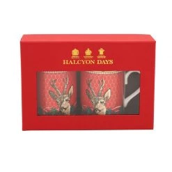 Halcyon Days Antler Trellis Red & Stag Mugs -Tabletop Shop unnamed file 299
