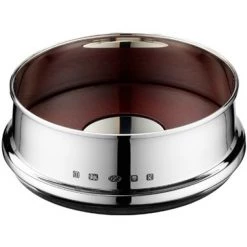 Scully & Scully Sterling Silver Plain Oak Wine Coasters