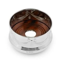 Scully & Scully Sterling Silver Bows Wine Coasters