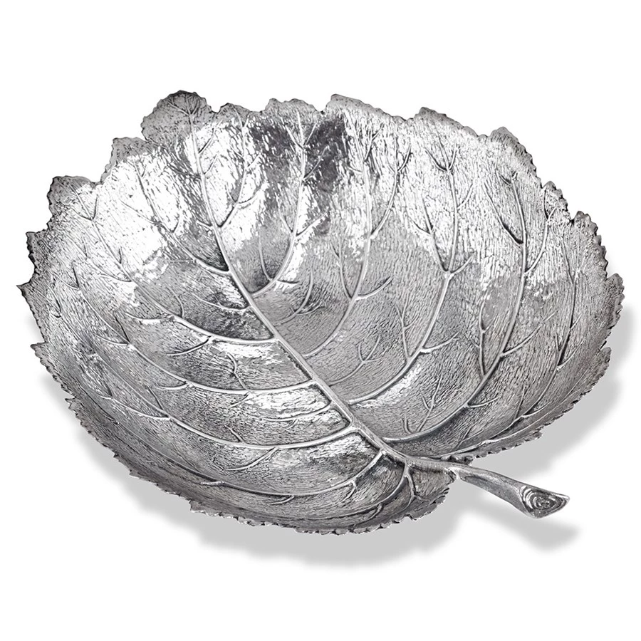 Buccellati Hazelnut Sterling Silver Leaf Dishes 6 Buccellati Hazelnut Sterling Silver Leaf Dishes - Image 4