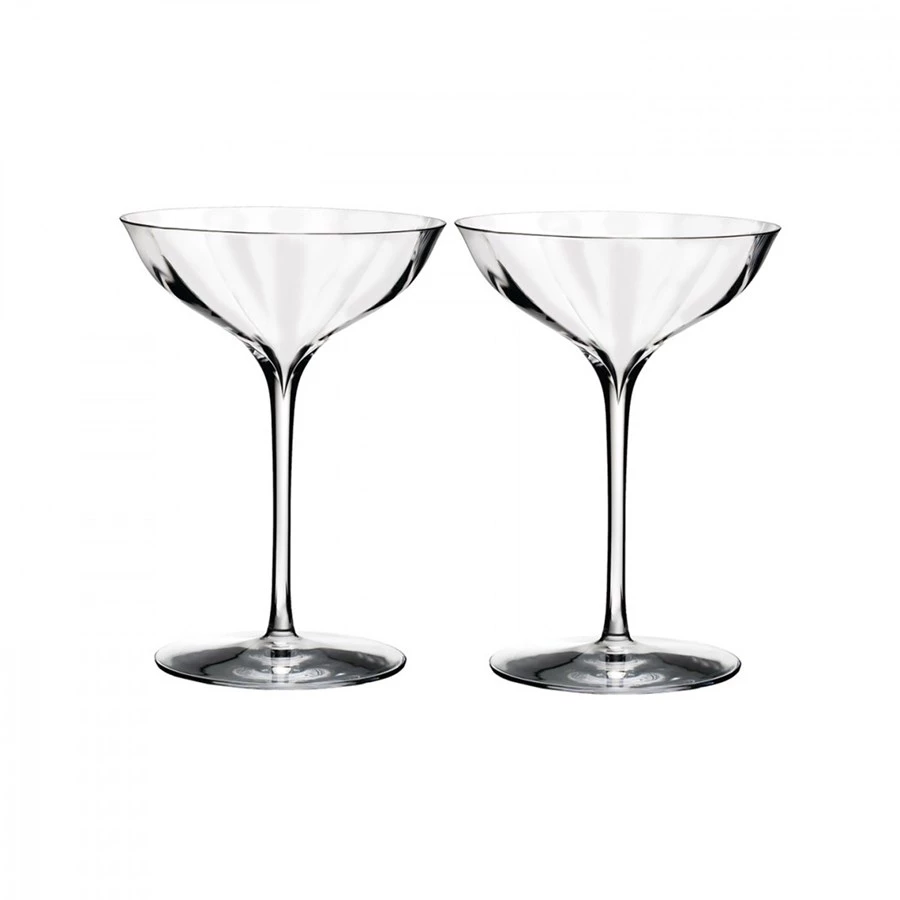 Waterford Elegance Optic Champagne Glasses 3 Waterford Elegance Optic Champagne Glasses