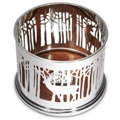 Scully & Scully Sterling Silver Hand-Pierced Stag Wine Coaster