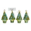 Scully & Scully Evergreen Bolsie Place Card Holder, Set Of 4