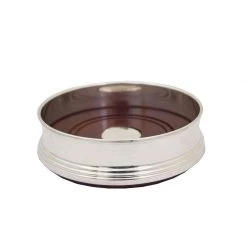 Scully & Scully Sterling Silver Mahogany Plain Wine Coasters