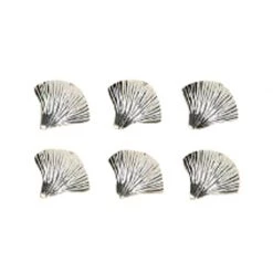 Scully & Scully Ercuis Silverplated Ginkgo Leaf Place Card Holders, Set Of Six