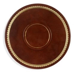 Scully & Scully 9" Round Leather Table Seating Arrangers -Tabletop Shop unnamed file 3171