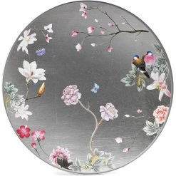 Scully & Scully Silver Japanese Blossoms Round Glass Placemats -Tabletop Shop unnamed file 3210