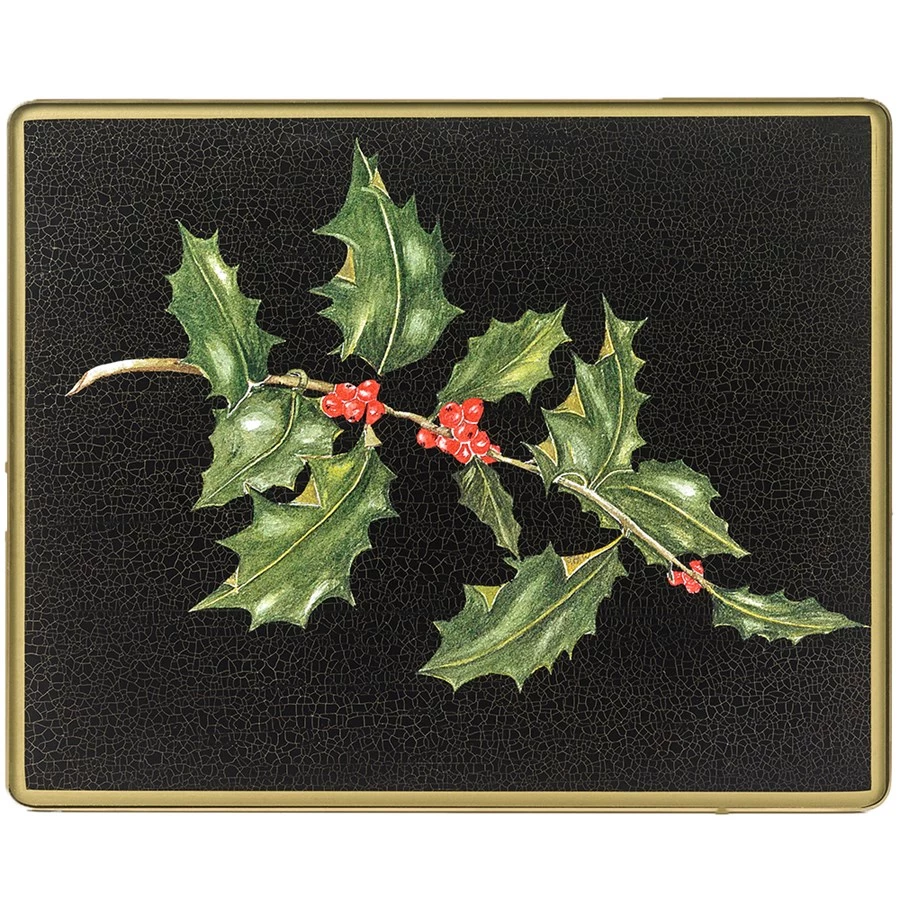 Scully & Scully Christmas Rectangular Glass Placemats 4 Scully & Scully Christmas Rectangular Glass Placemats - Image 2