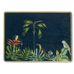 Scully & Scully Azure Blue Jungle Birds Placemats & Coasters -Tabletop Shop unnamed file 3275