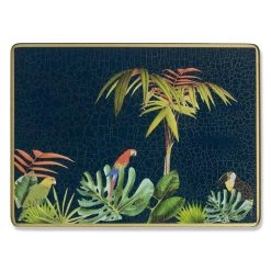 Scully & Scully Azure Blue Jungle Birds Placemats & Coasters -Tabletop Shop unnamed file 3278