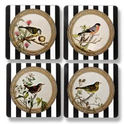 Scully & Scully Striped Songbird Table Mats & Coasters