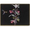 Scully & Scully Black Hummingbird Large Glass Placemats