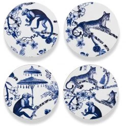 Scully & Scully Blue & White Animal Orient Mats & Coasters