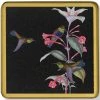 Scully & Scully Black Hummingbird Glass Coasters