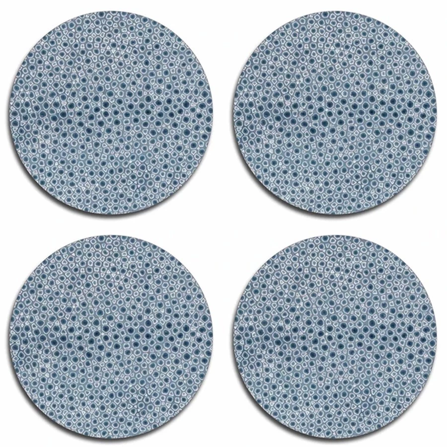 Scully & Scully Shagreen Design Round Mats & Coasters 4 Scully & Scully Shagreen Design Round Mats & Coasters - Image 2