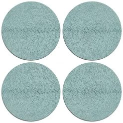 Scully & Scully Shagreen Design Round Mats & Coasters 8 Scully & Scully Shagreen Design Round Mats & Coasters -Tabletop Shop unnamed file 3466