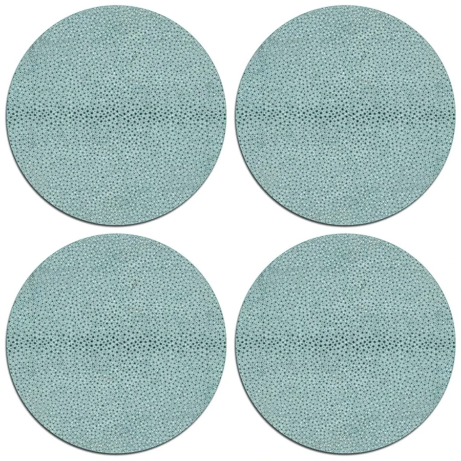 Scully & Scully Shagreen Design Round Mats & Coasters 5 Scully & Scully Shagreen Design Round Mats & Coasters - Image 3