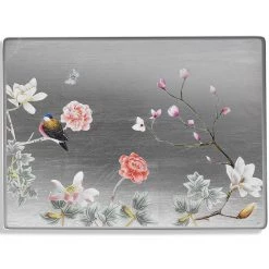 Scully & Scully Silver Japanese Blossoms Rectangular Glass Placemats & Coasters -Tabletop Shop unnamed file 3479