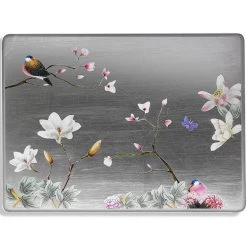 Scully & Scully Silver Japanese Blossoms Rectangular Glass Placemats & Coasters -Tabletop Shop unnamed file 3480